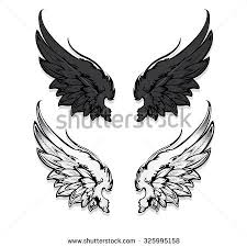 Vector Hand Drawn Angel Wings Download Free Vector Art Stock