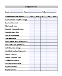 Free 26 Behavior Chart Examples Samples Examples