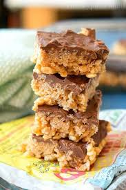 peanut er chocolate rice krispie treats