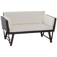 outsunny sofa bed rattan outdoor