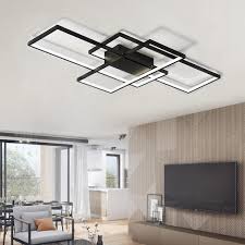 Modern Black Led Flush Mount Ceiling Light Square Combination Shape For Office Meeting Room Living Dining Room Bedrooms Sale Price Reviews Gearbest