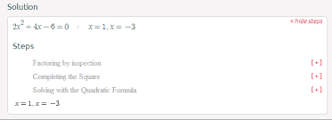 Quadratic Equations Calculator Part 1