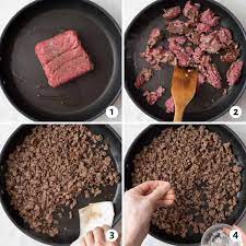 brown ground beef hamburger meat