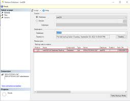 how to backup and re ms sql server