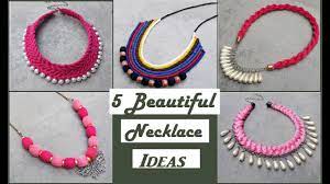 5 handmade necklace ideas how to make