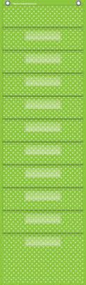 Teacher Created Resources 10 Pocket Polka Dot File Storage Chart Lime