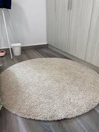 round off white carpet ikea adum