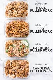 easy instant pot pulled pork 4 ways