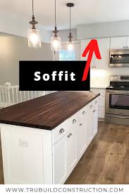 The soffit is the area across the top and the ceiling of the kitchen cabinets. Should You Paint Your Soffits Ceiling Color Or Wall Color Trubuild Construction