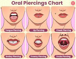 mouth piercings types cost chart