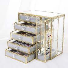 Glass Jewelry Box Jewellery Storage