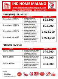 Tarif terbaru bulan ini (subsidi) hub: Indihome Malang Telkom Indihome Malang Paket Plus Video D2d