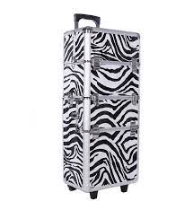 360 degree rolling zebra makeup case