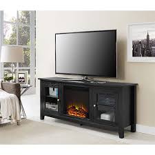 Tv Stand With Electric Fireplace Black