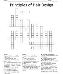 principles of hair design crossword