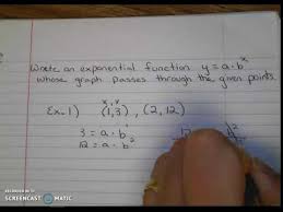 writing an exponential function given