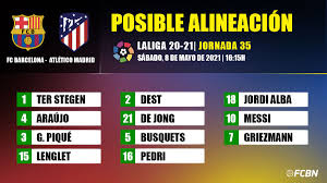 La liga heads for a photo finish as the . Possible Line Ups For The Match Between Fc Barcelona Atletico Madrid Of Laliga