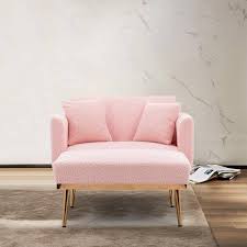 Urtr Pink Chaise Lounge Chair With 2