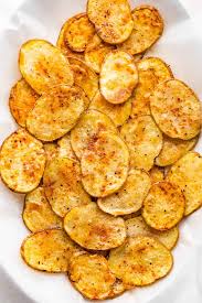 crispy potato chips in the air fryer