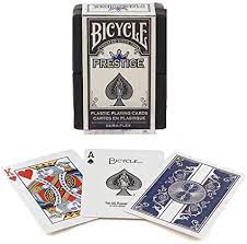 Copag 1546 design 100% plastic playing cards. Amazon Com Bicycle Prestige Plastic Playing Cards Colors May Vary Toys Games