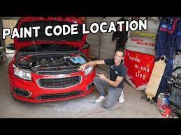 Paint Code Location Chevrolet Cruze
