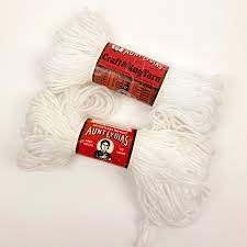 heavy rug yarn 805 white two skeins lot