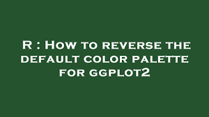 color palette for ggplot2