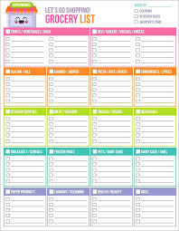Grocery List Template Free Printable Cute Checklist Maker