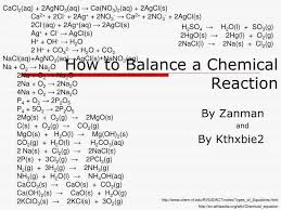 How To Balance A Chemical Reaction