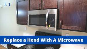 a microwave in place of a range hood
