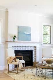 White Wooden Fireplace With White And