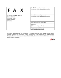 fax cover sheet templates