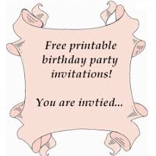Free Printable Birthday Party Invitations Templates Hubpages