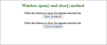 javascript window open method javatpoint