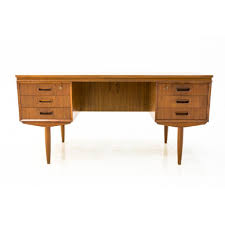 Supported by angled solid american walnut, rich brass details support the craftsmanship and beauty of real wood. Teak Mid Century Modern Writing Desk 1960s 126911
