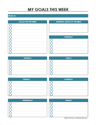 free printable weekly planner template