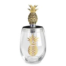Pineapple Stemless Wine Glass And