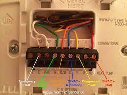 As the thermostat is battery powered, only a 2 wire connection is required to operate the load. Honeywell Rthl3550 Wiring Diagram With 6 Color