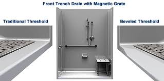 trench drain pans ada roll in showers