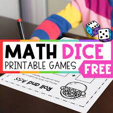 math games with dice kindergarten