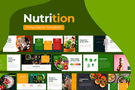 nutrition powerpoint template design cuts