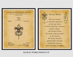 The official uniform for cub scouts includes blue cub scout pants or shorts and shirt with insignia for your rank. Patent 1911 Boy Scout Badge And Boy Scout Oath Set Of 2 Etsy