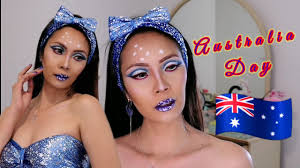 australia day themed makeup look