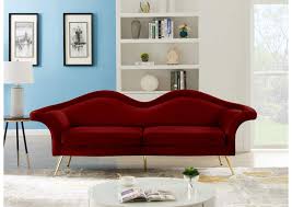 lips red velvet sofa