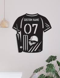 Vinoxo Personalised Metal Jersey Wall Art