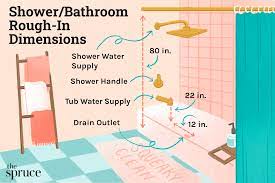 bathroom rough in plumbing dimensions