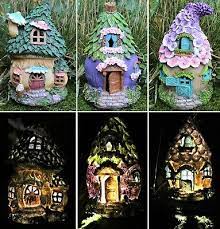 Fairy House Solar Garden Ornament Pixie