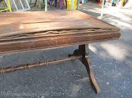 Attach the boards to the sides of the tabletop using 2 finish nails. Hardwood Flooring As A Tabletop My Repurposed Life Rescue Re Imagine Repeat