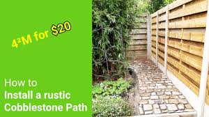 install a garden cobblestone pathway