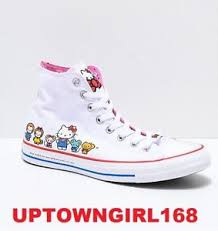 Details About Converse Chuck Taylor All Star X Hello Kitty White Shoes Us Women Sz New In Box